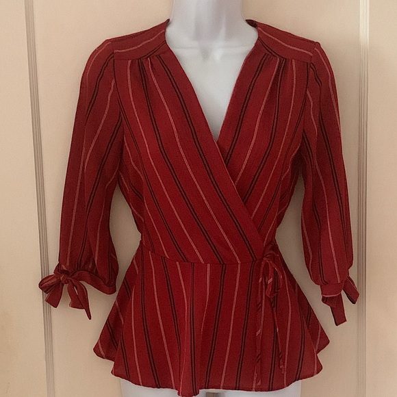 Monteau Red Wrapped Shirt - Picture 1 of 6